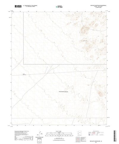 United States Geological Survey Red Bluff Mountain NW, AZ (2021, 24000-Scale) digital map