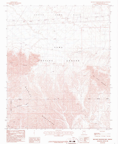 United States Geological Survey Red Bluff Mountain West, AZ (1986, 24000-Scale) digital map