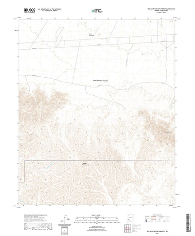 United States Geological Survey Red Bluff Mountain West, AZ (2021, 24000-Scale) digital map
