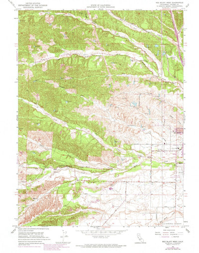 United States Geological Survey Red Bluff West, CA (1951, 24000-Scale) digital map