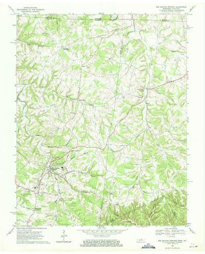 United States Geological Survey Red Boiling Springs, TN-KY (1968, 24000-Scale) digital map