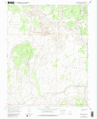 United States Geological Survey Red Breaks, UT (1964, 24000-Scale) digital map