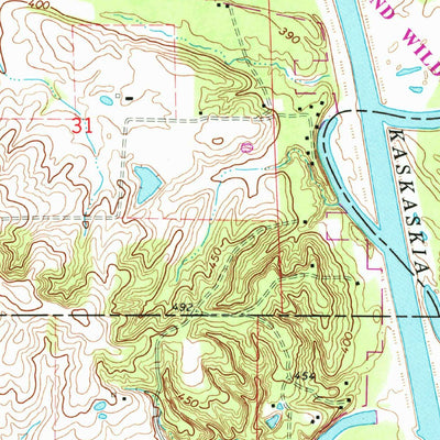 United States Geological Survey Red Bud, IL (1970, 24000-Scale) digital map