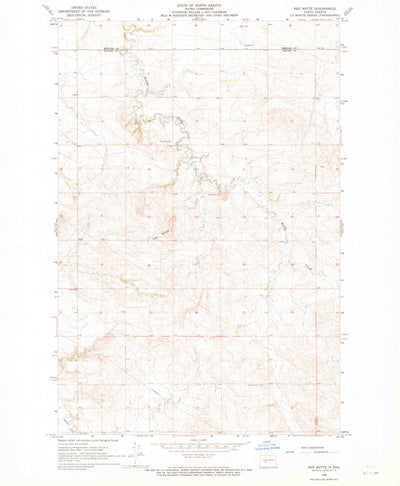 United States Geological Survey Red Butte, ND (1968, 24000-Scale) digital map