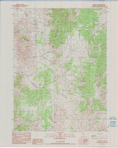 United States Geological Survey Red Butte, NV (1990, 24000-Scale) digital map
