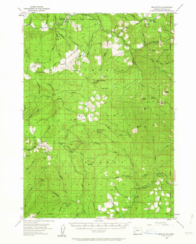 United States Geological Survey Red Butte, OR (1955, 62500-Scale) digital map
