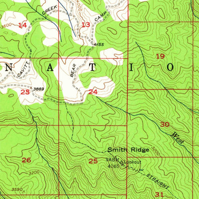 United States Geological Survey Red Butte, OR (1955, 62500-Scale) digital map