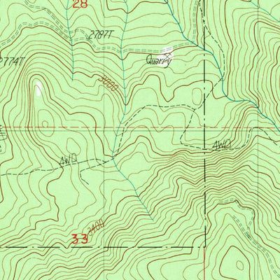 United States Geological Survey Red Butte, OR (1989, 24000-Scale) digital map