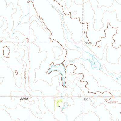 United States Geological Survey Red Butte SW, ND (1972, 24000-Scale) digital map