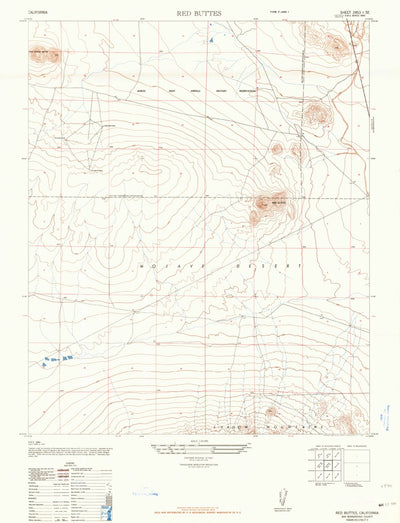 United States Geological Survey Red Buttes, CA (1947, 24000-Scale) digital map