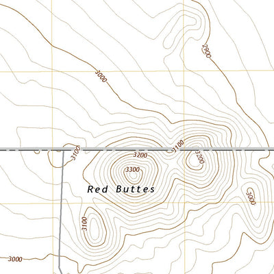 United States Geological Survey Red Buttes, CA (2021, 24000-Scale) digital map