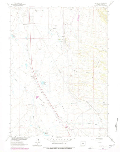 United States Geological Survey Red Buttes, WY (1963, 24000-Scale) digital map
