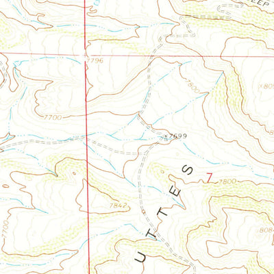 United States Geological Survey Red Buttes, WY (1963, 24000-Scale) digital map