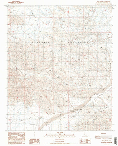 United States Geological Survey Red Canyon, CA (1986, 24000-Scale) digital map