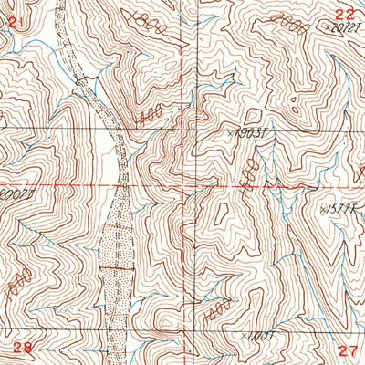 United States Geological Survey Red Canyon, CA (1986, 24000-Scale) digital map
