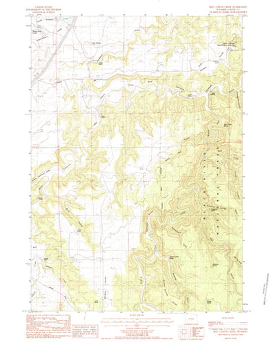 United States Geological Survey Red Canyon Creek, WY (1984, 24000-Scale) digital map