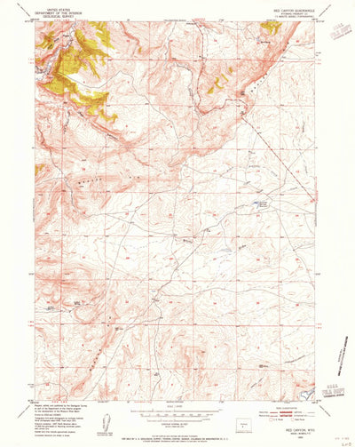 United States Geological Survey Red Canyon, WY (1953, 24000-Scale) digital map