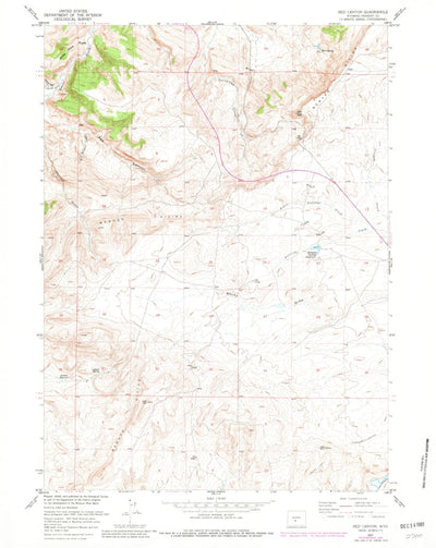 United States Geological Survey Red Canyon, WY (1957, 24000-Scale) digital map