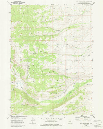 United States Geological Survey Red Castle Creek, WY (1980, 24000-Scale) digital map