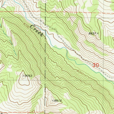 United States Geological Survey Red Castle Creek, WY (1980, 24000-Scale) digital map