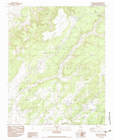 United States Geological Survey Red Clay Wash, AZ (1983, 24000-Scale) digital map