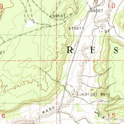 United States Geological Survey Red Clay Wash, AZ (1983, 24000-Scale) digital map