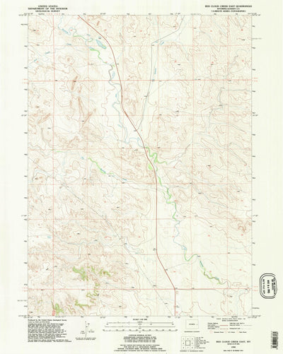 United States Geological Survey Red Cloud Creek East, WY (1990, 24000-Scale) digital map