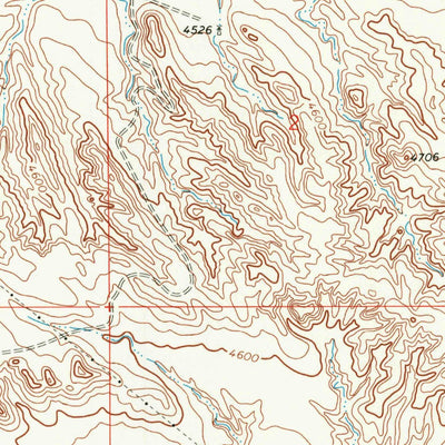 United States Geological Survey Red Cloud Creek West, WY (1977, 24000-Scale) digital map