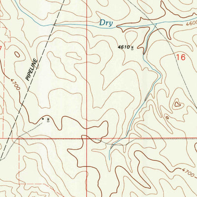 United States Geological Survey Red Cloud Creek West, WY (1990, 24000-Scale) digital map
