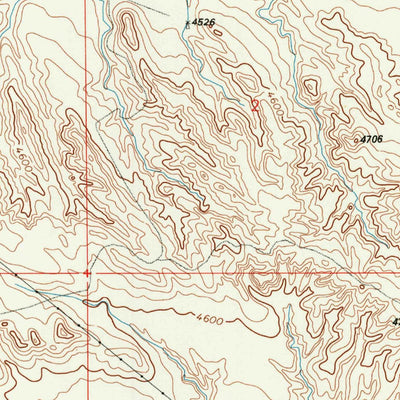 United States Geological Survey Red Cloud Creek West, WY (1990, 24000-Scale) digital map