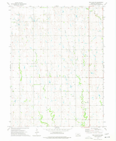 United States Geological Survey Red Cloud NE, NE (1974, 24000-Scale) digital map