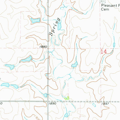 United States Geological Survey Red Cloud NW, NE (1974, 24000-Scale) digital map