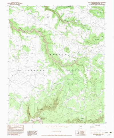 United States Geological Survey Red Cornfield Mesa, AZ (1982, 24000-Scale) digital map