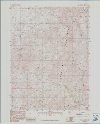 United States Geological Survey Red Cow Creek, NV (1987, 24000-Scale) digital map