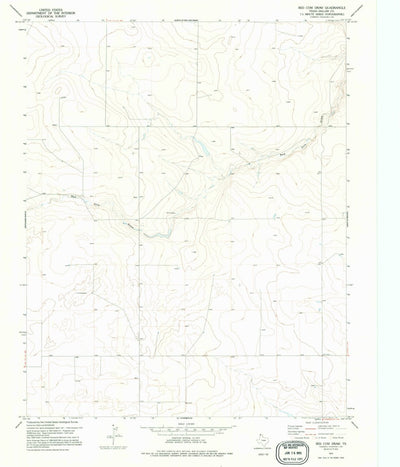 United States Geological Survey Red Cow Draw, TX (1973, 24000-Scale) digital map