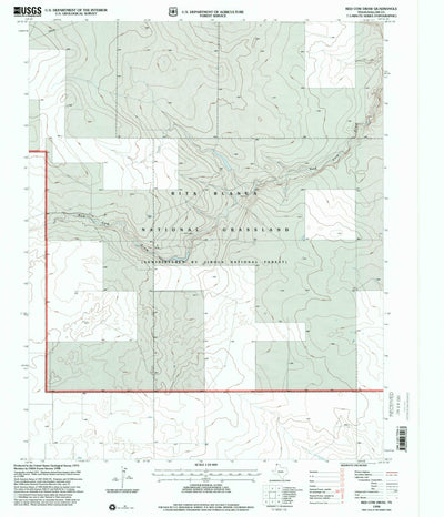 United States Geological Survey Red Cow Draw, TX (1998, 24000-Scale) digital map