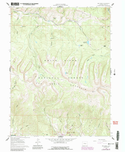 United States Geological Survey Red Creek, CO (1961, 24000-Scale) digital map