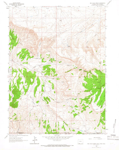 United States Geological Survey Red Creek Ranch, WY-UT-CO (1963, 24000-Scale) digital map