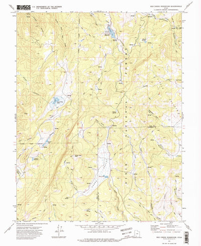 United States Geological Survey Red Creek Reservoir, UT (1971, 24000-Scale) digital map