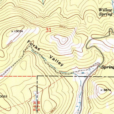 United States Geological Survey Red Creek Reservoir, UT (1971, 24000-Scale) digital map