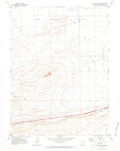 United States Geological Survey Red Desert NW, WY (1970, 24000-Scale) digital map