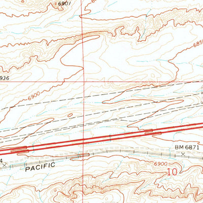 United States Geological Survey Red Desert NW, WY (1970, 24000-Scale) digital map