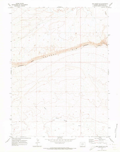 United States Geological Survey Red Desert SW, WY (1970, 24000-Scale) digital map