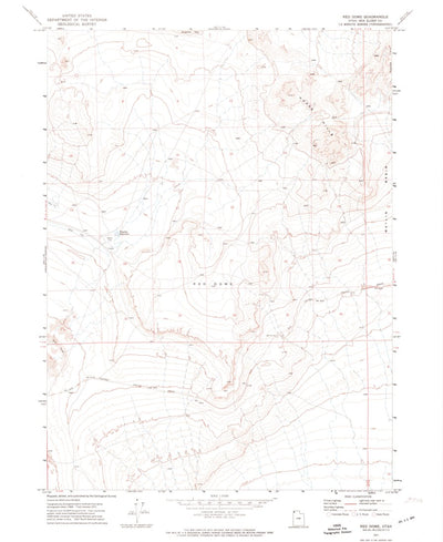 United States Geological Survey Red Dome, UT (1971, 24000-Scale) digital map