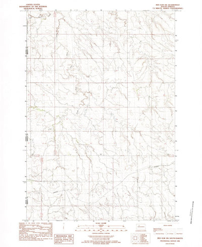 United States Geological Survey Red Elm SW, SD (1982, 24000-Scale) digital map