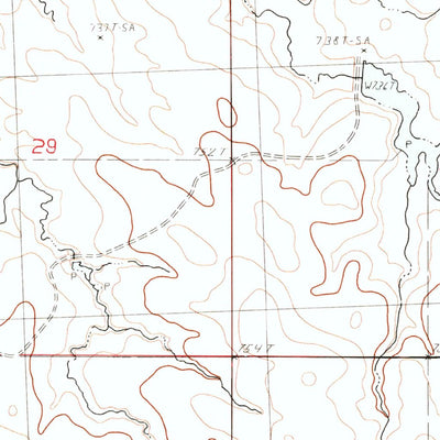 United States Geological Survey Red Elm SW, SD (1982, 24000-Scale) digital map