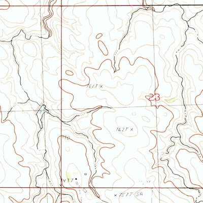 United States Geological Survey Red Elm SW, SD (1982, 24000-Scale) digital map