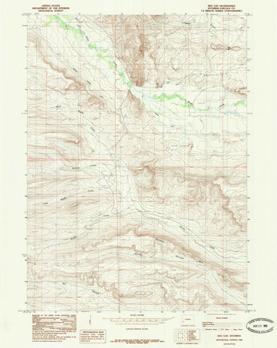 United States Geological Survey Red Gap, WY (1985, 24000-Scale) digital map