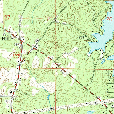 United States Geological Survey Red Hill, AL (1971, 24000-Scale) digital map