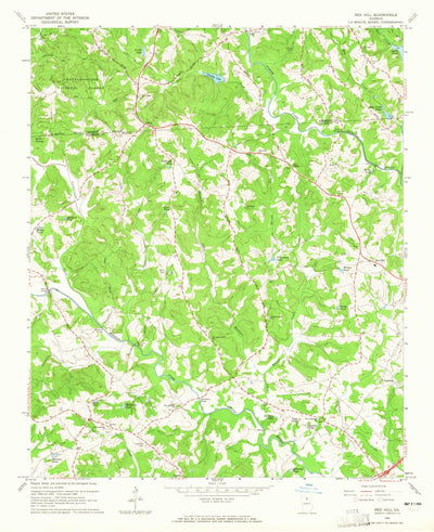 United States Geological Survey Red Hill, GA (1964, 24000-Scale) digital map